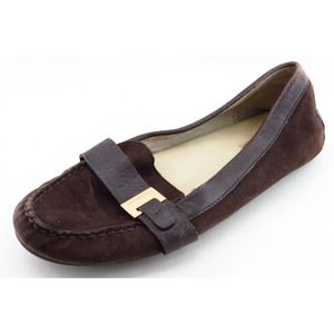 Michael Kors Collection‎ Moccasins Brown Leather Women Shoes Size 7 Medium
